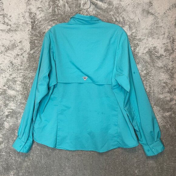 Columbia Women PFG Tamiami II Long Sleeve Vent Snap Pockets Omni Shade Shirt 1X - Picture 2 of 15